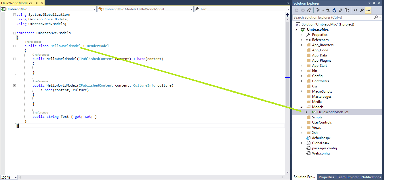 Model in Visual Studio