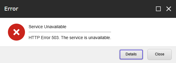 SitecoreAI showing an intermittent 503 Service Unavailable error
